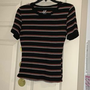 Black striped t-shirt